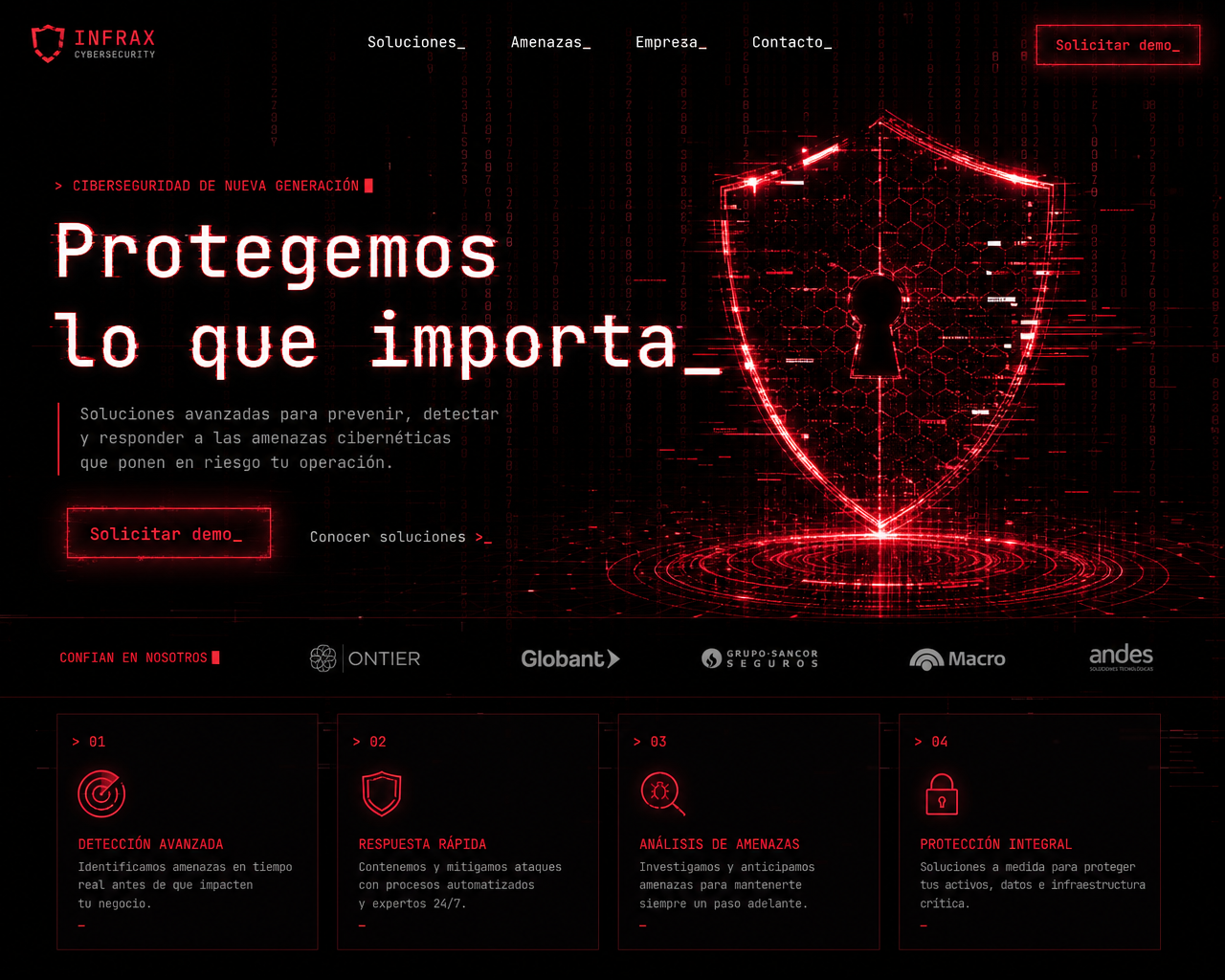 Web corporativa para empresa de ciberseguridad
